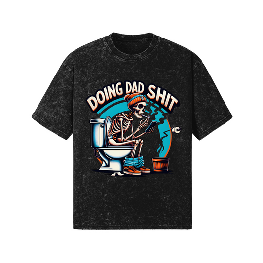 Doing Dad Shit | Snow Washed Men's Oversized T-shirt