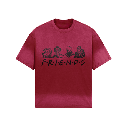 F.R.I.E.N.D.S - Women's Oversized Boxy Tie-Dyed T-Shirt