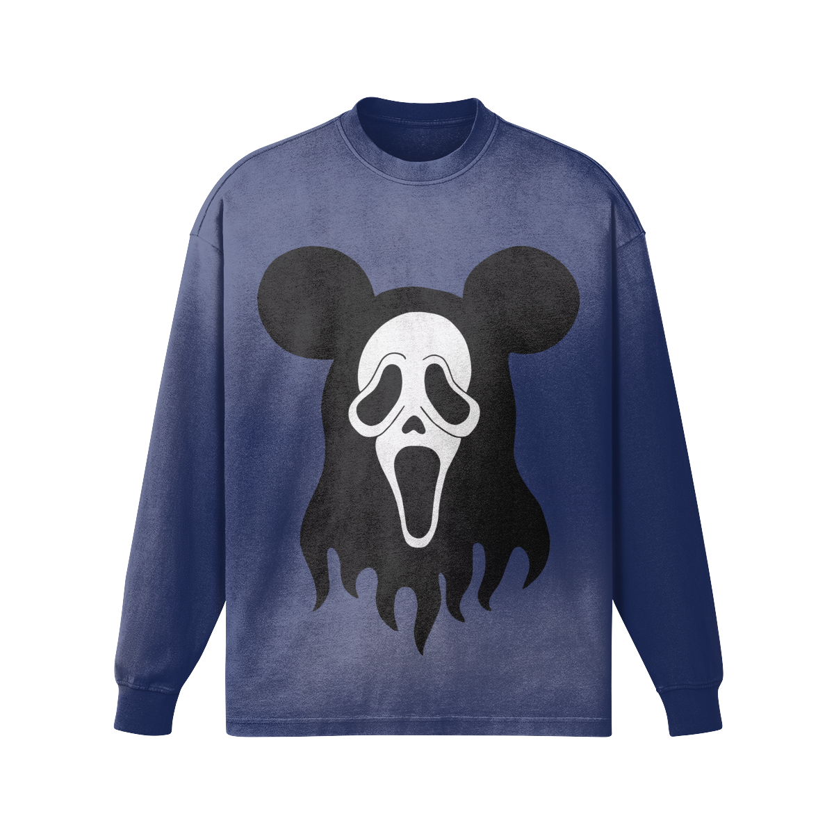 Ghostface Mickey - Women's Oversized Sun Faded Long Sleeve Top