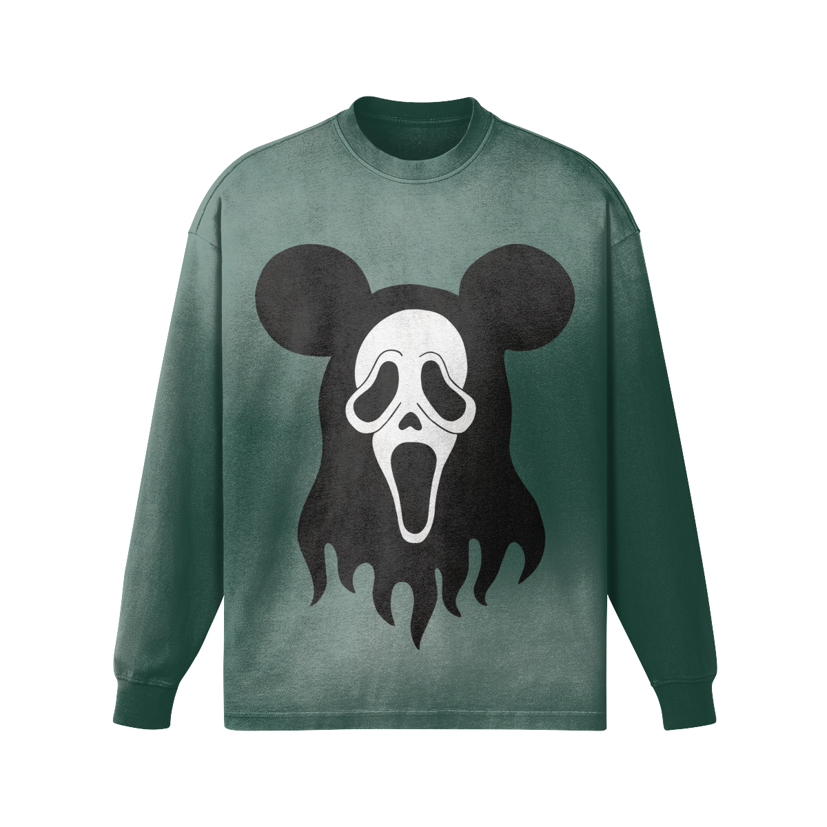 Ghostface Mickey - Women's Oversized Sun Faded Long Sleeve Top