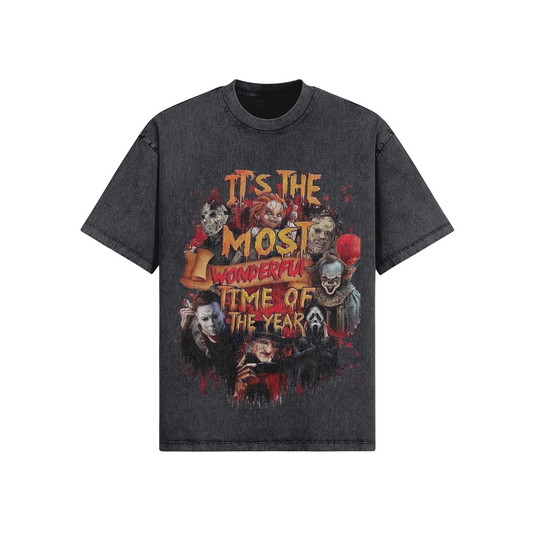 It's The Most Wonderful Time - Men's Oversized Snow Wash T-Shirt