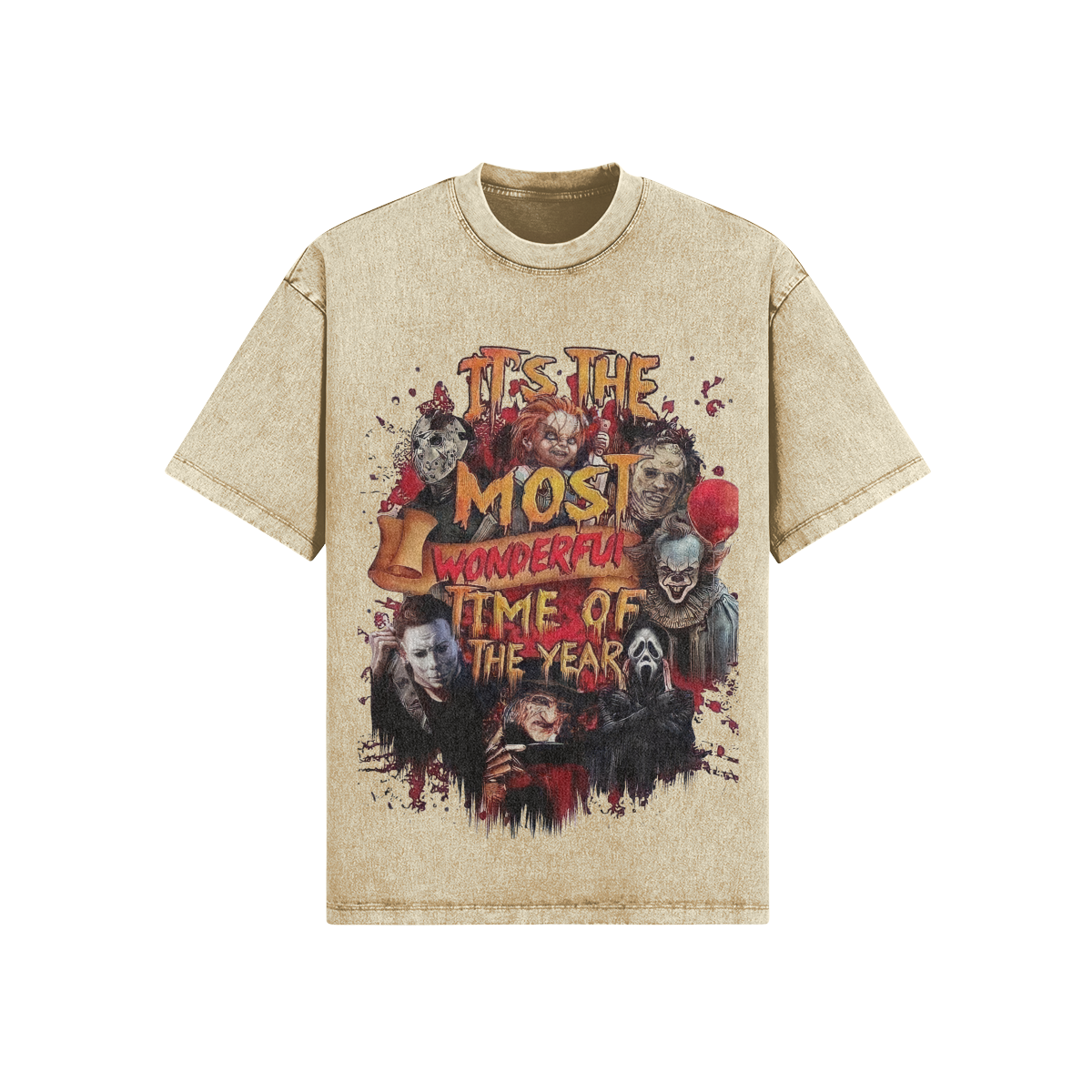 It's The Most Wonderful Time - Men's Oversized Snow Wash T-Shirt