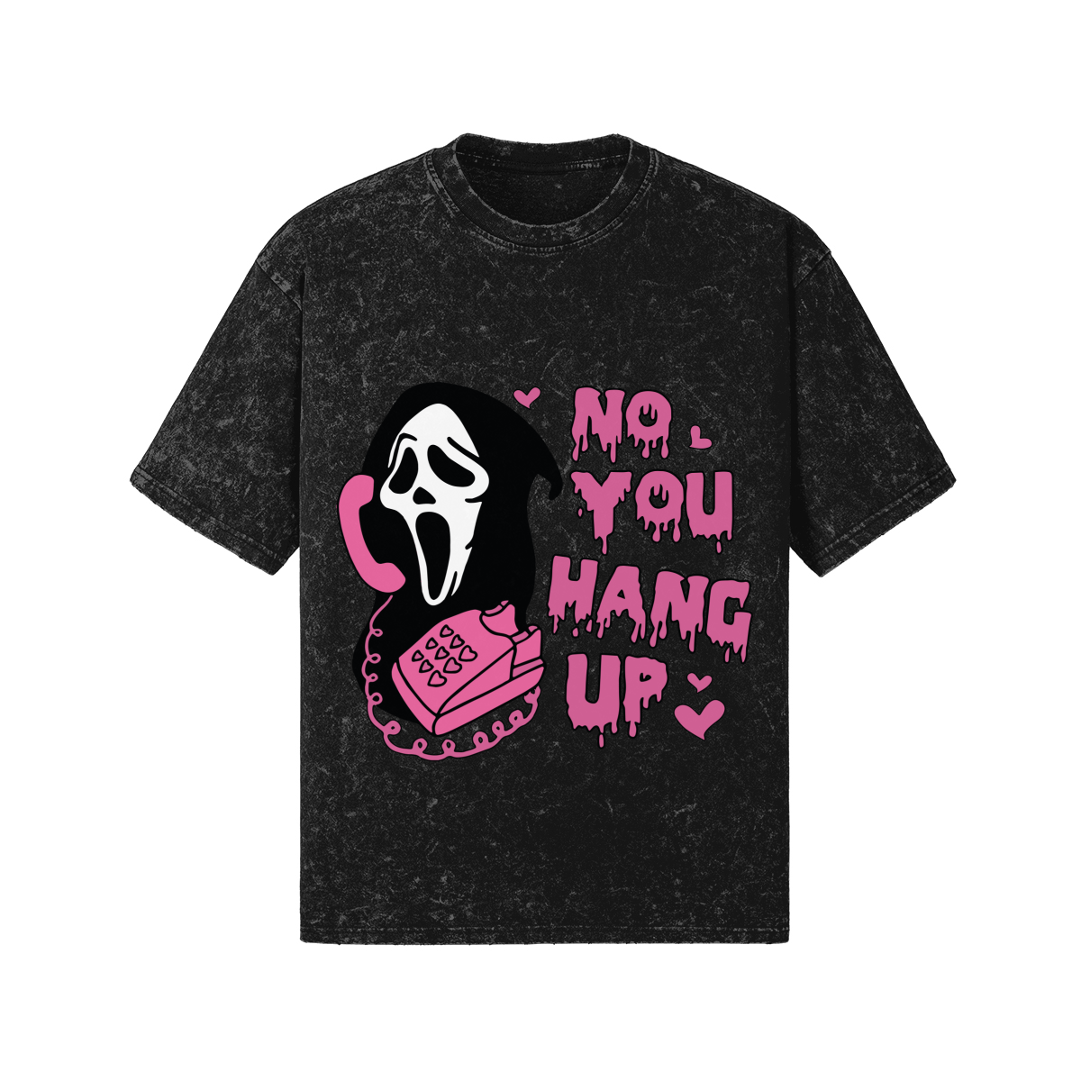 No You Hang Up - Men's Oversized Snow Wash T-Shirt