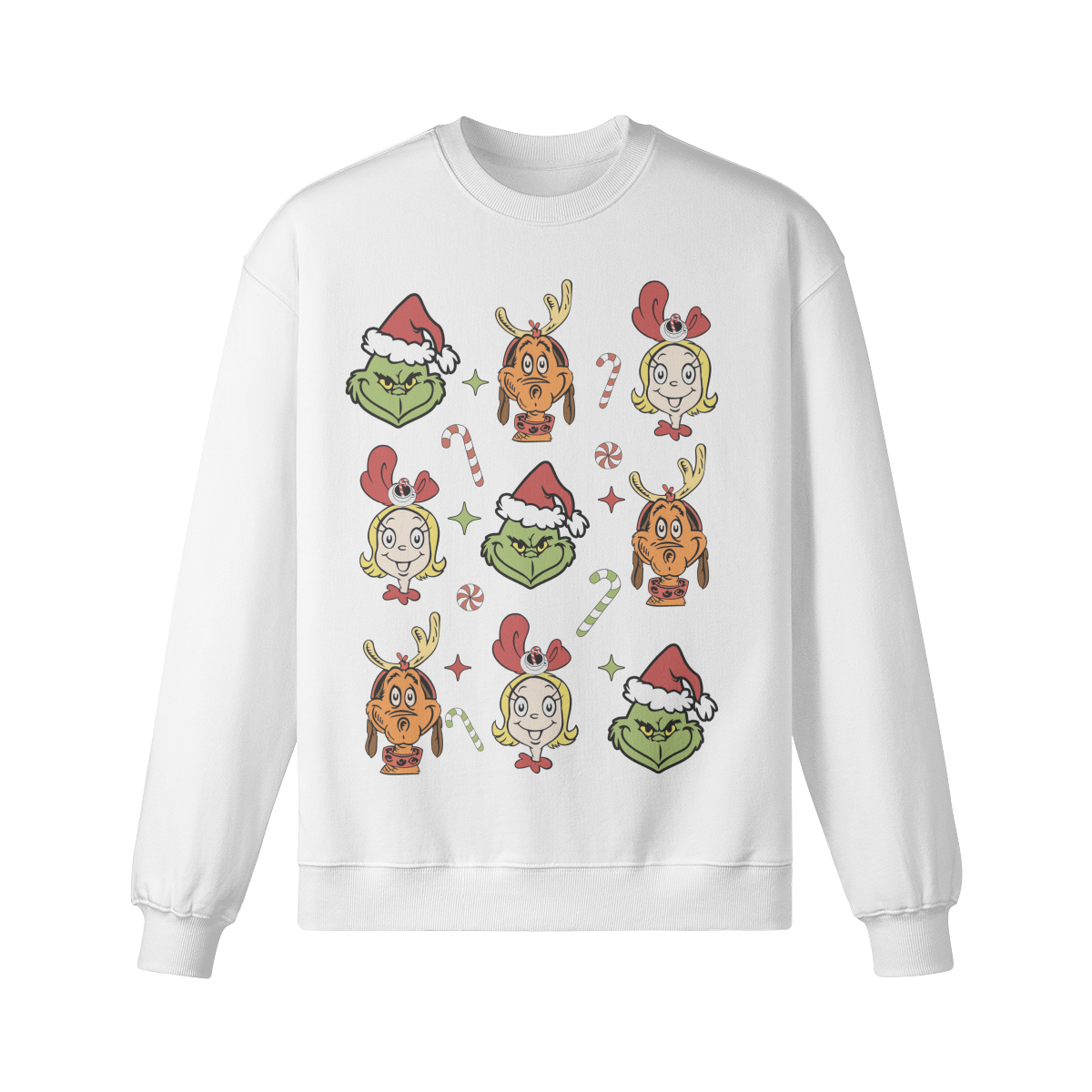 Grinch Tic Tac Toe - Women's Oversized Sweatshirt