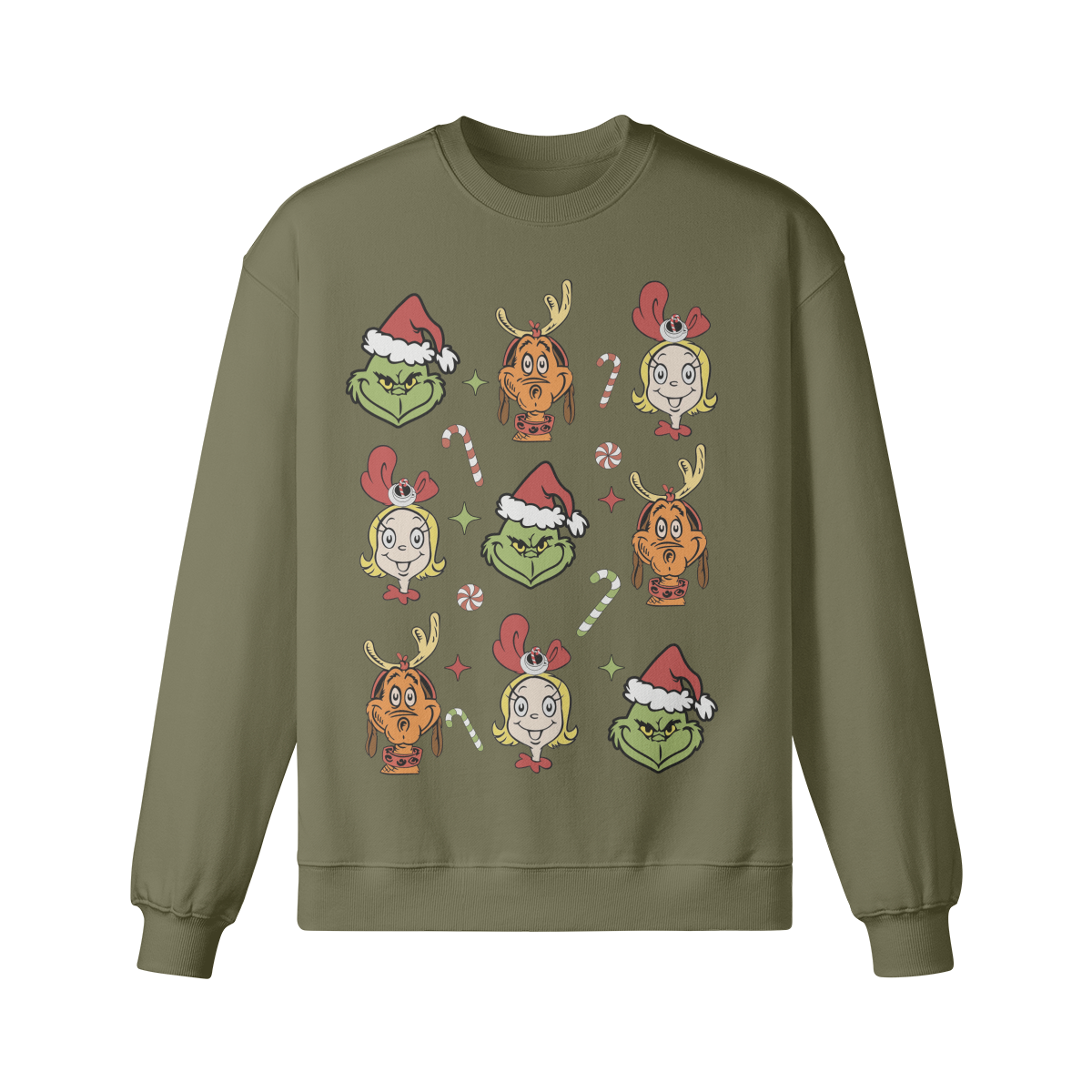 Grinch Tic Tac Toe - Women's Oversized Sweatshirt