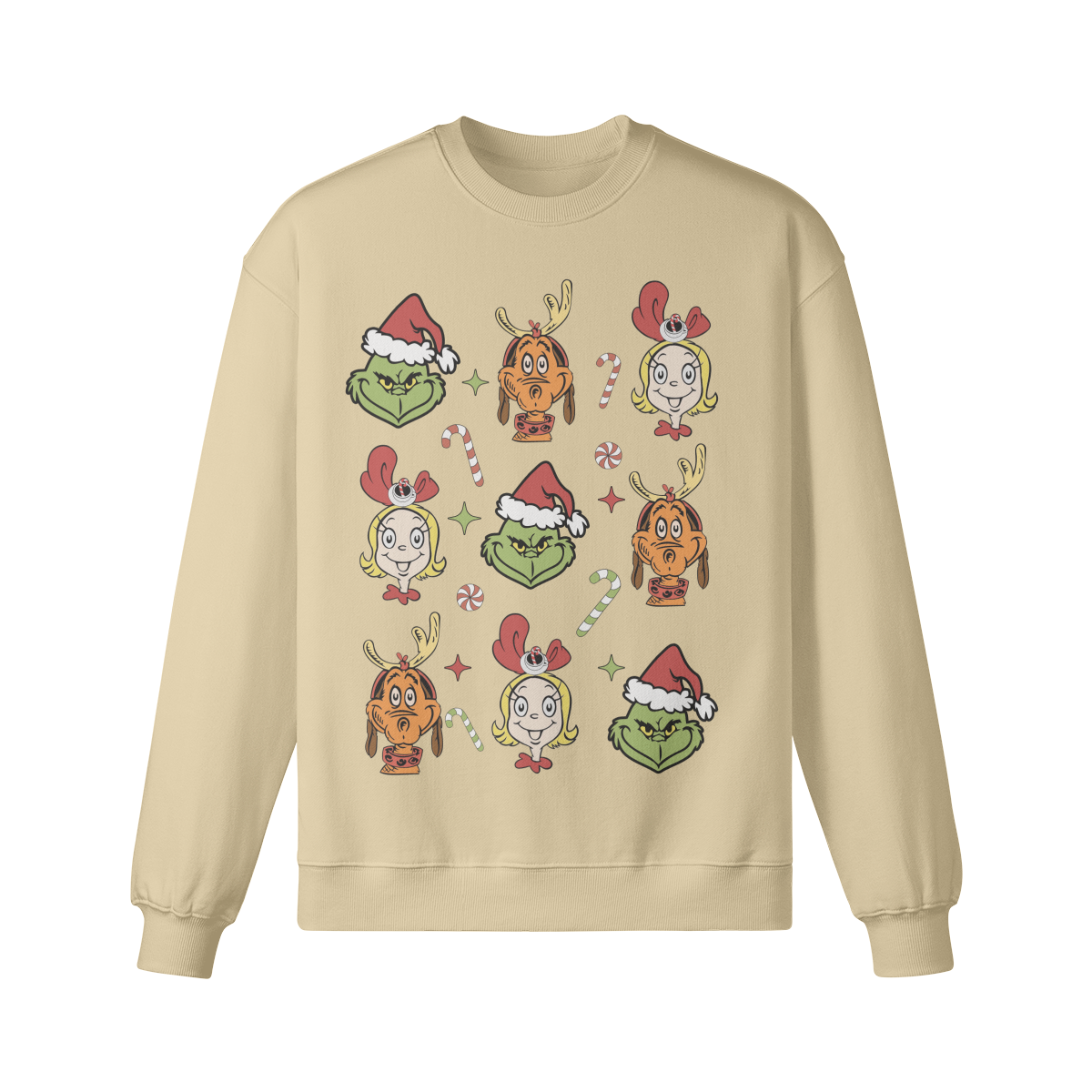 Grinch Tic Tac Toe - Women's Oversized Sweatshirt